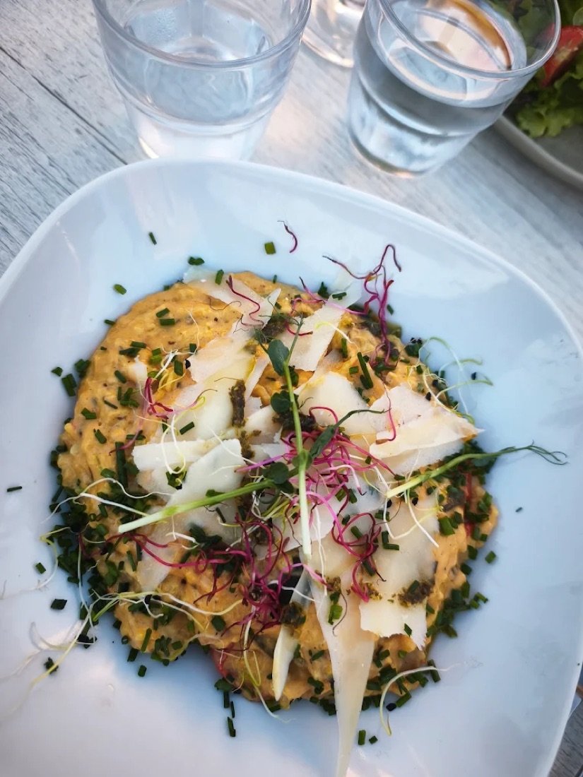Risotto, parmesan et pousses